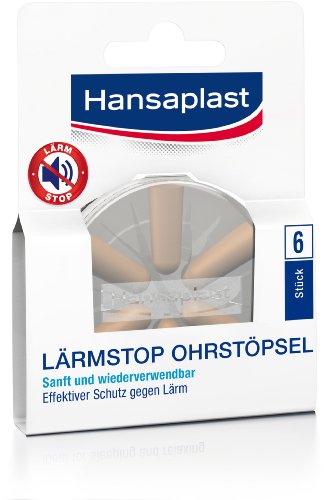 Hansaplast Lärmstop Ohrstöpsel, 1er Pack (6 Stück)