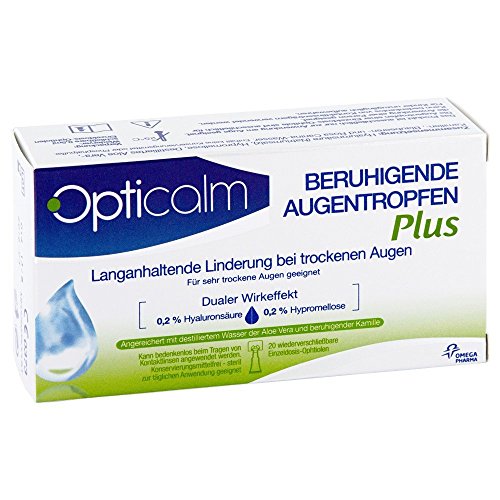 Opticalm Augentropfen Plus, 20 x 0.5 ml, 1er Pack (1 x 5 ml)