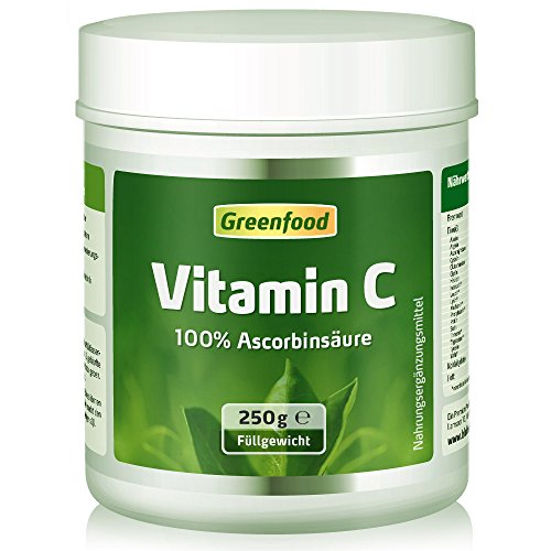Vitamin C, 250 Gramm Pulver, vegan – für starke Abwehrkräfte, gesunde Zähne und Zahnfleisch, starkes Bindegewebe (Haut, Blutgefäße)